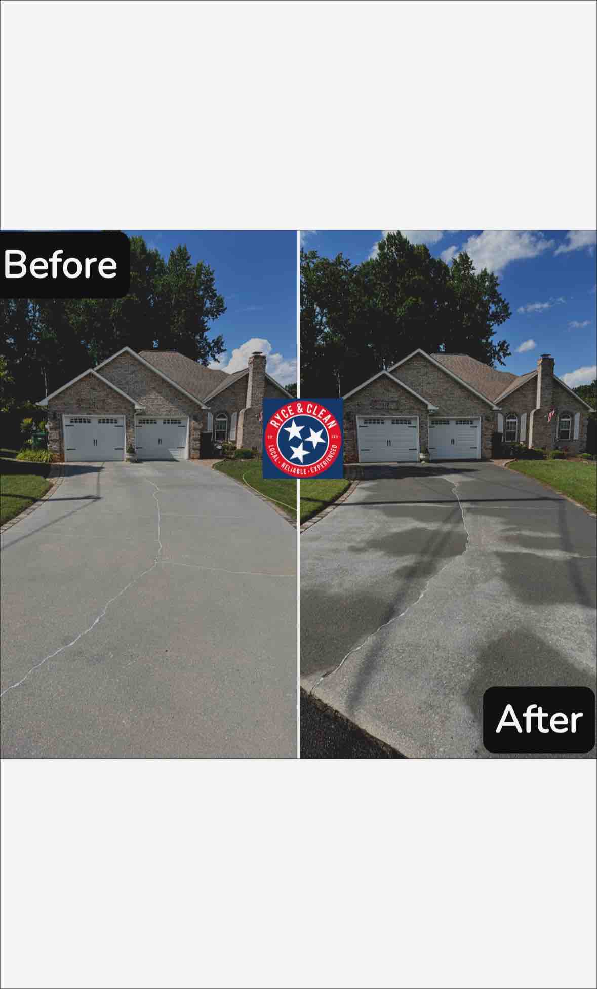 Driveway Cleaning in Elizabethton, TN – Another 5-Star Job by Ryce and Clean!