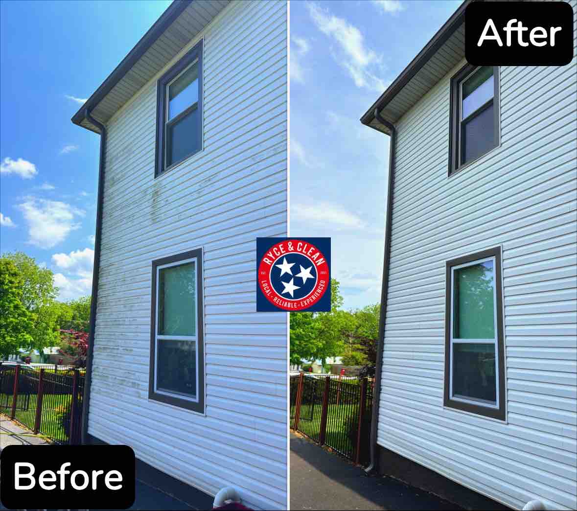 Ryce and Clean – Johnson City’s Top Pressure Washing Company Completes Another Outstanding House Washing Project